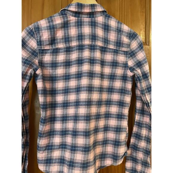 Abercrombie And Fitch Womens Pink And Blue Button Up Flannel Size S - Picture 6 of 6